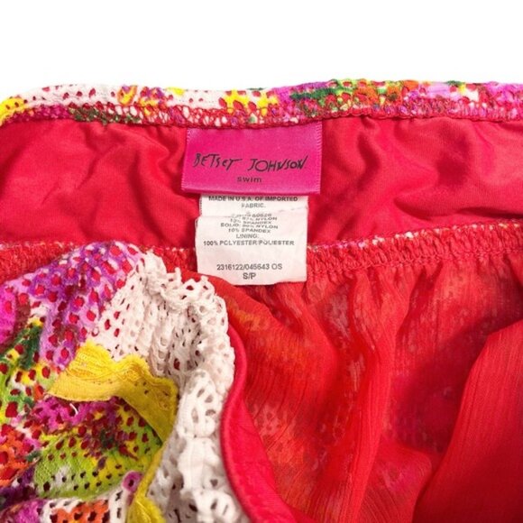 BETSEY JOHNSON Vintage Floral Swim Dress Sz Small - Picture 6 of 7